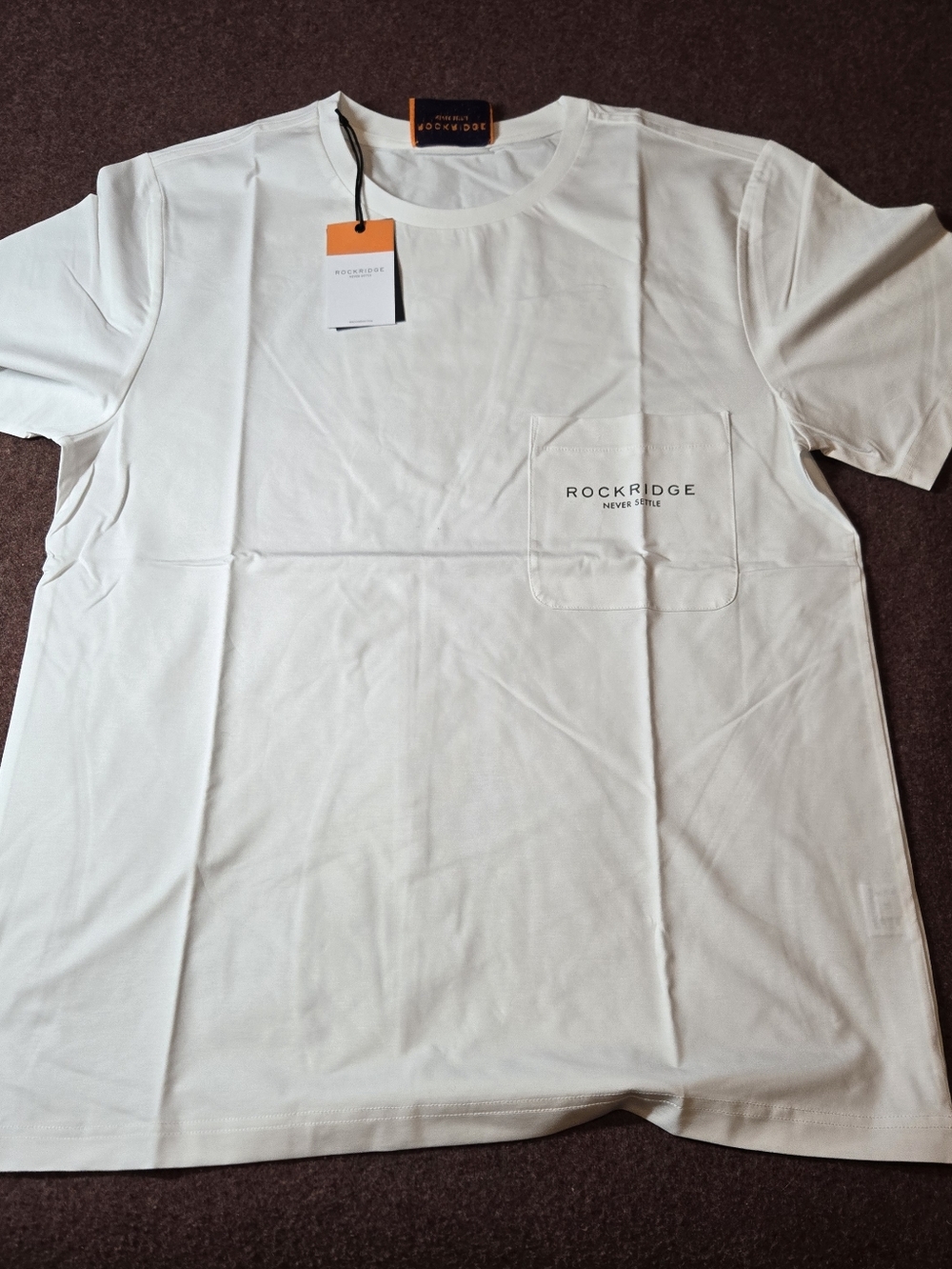 New! Rockridge Cotton Blend Fitted White T Shirt Size XL